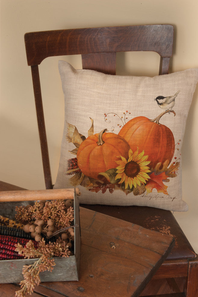 HARVEST PUMPKIN 18x18 PILLOW