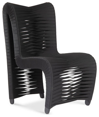 Seat Belt Dining Chair, High Back, Black/Black