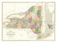 "Map of New York, 1839" Digital Paper Print by David H. Burr, 42"x32"