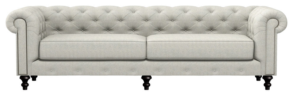Nativa Interiors London 103" Sofa, Gray, Deep Plush Depth