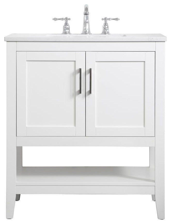 Elegant VF16030WH 30"Single Bathroom Vanity, White