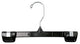 Plastic Gripper Hanger With Swivel Hook 10", Black, Set of 25