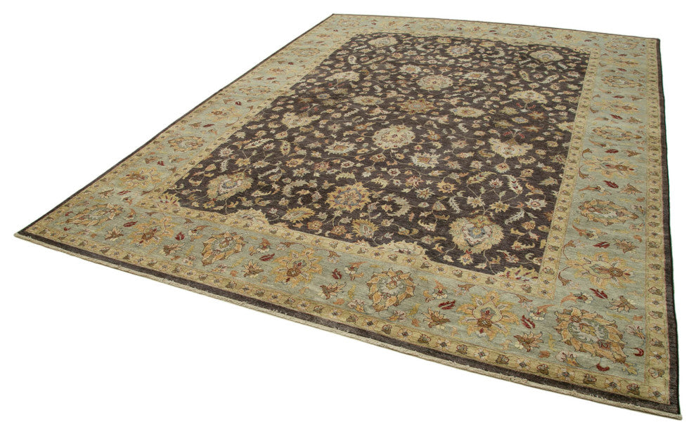 Rug N Carpet - Handwoven Oriental 12' 0" x 15' 3" Large Oushak Area Rug