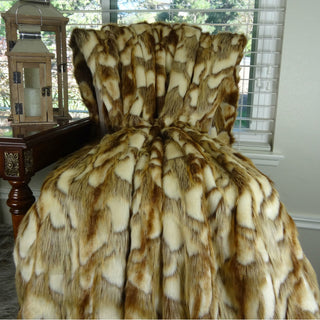 Plutus Brandy Fox Copper Handmade Blanket, 90"x90"