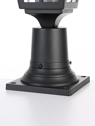Home Living 7" Outdoor Post Light, Black