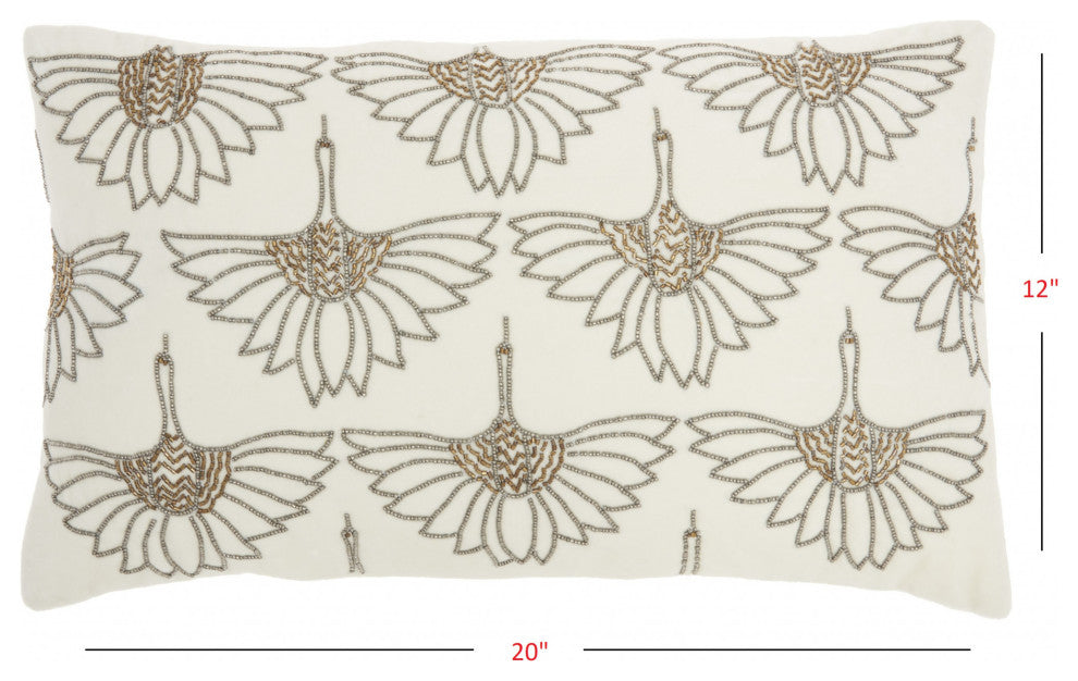 Brilliant Ivory lumbar Pillow