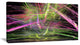 Green Pink Magical Fractal Pattern, Abstract Canvas Wall Art, 40x20