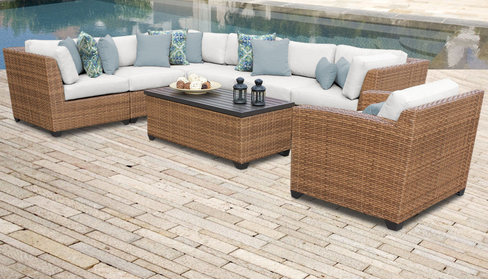 Laguna 8 Piece Outdoor Wicker Patio Furniture Set 08d