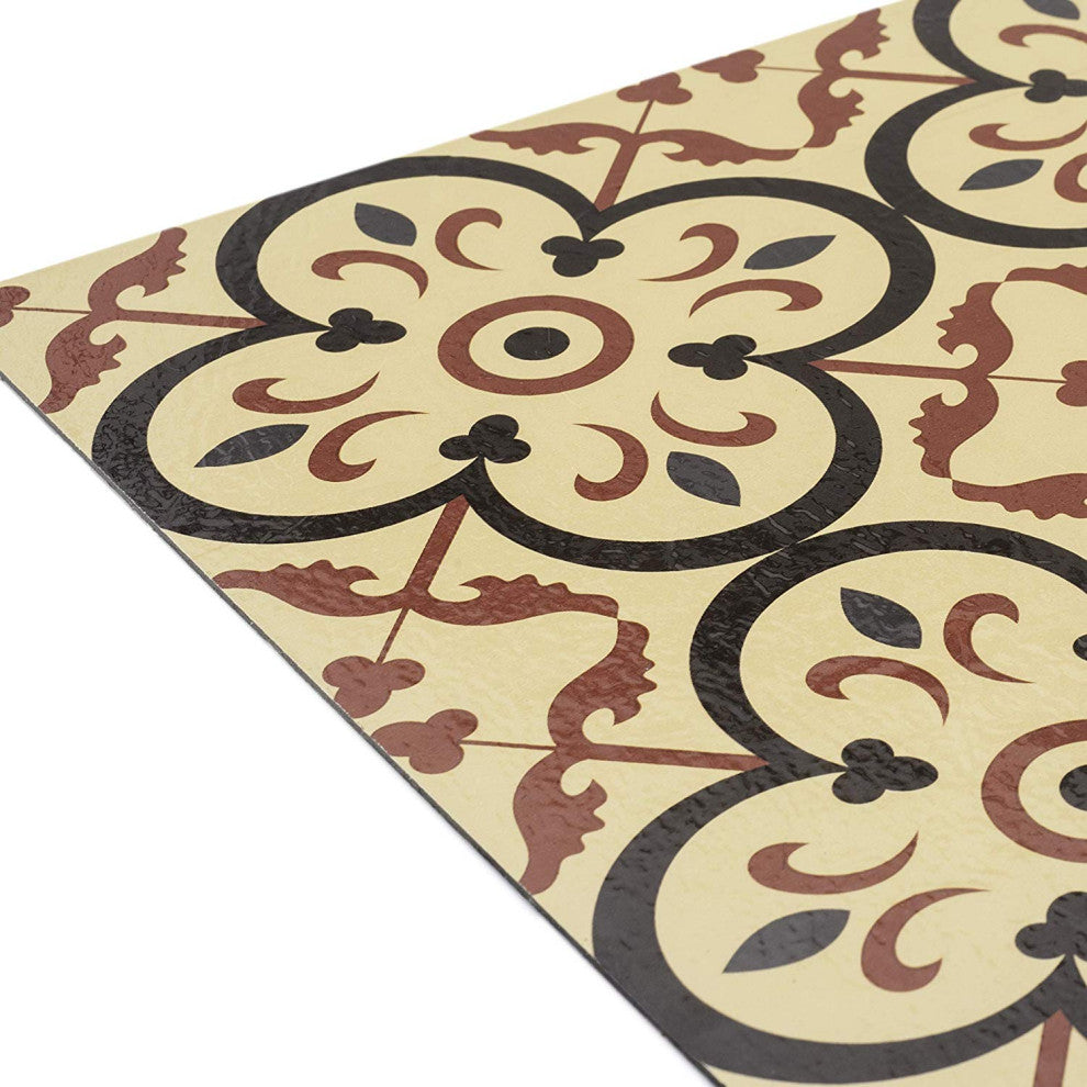 Achim Home Furnishing Retro 12" x 12" Self Adhesive Floor Tiles Burch 20 Tiles/