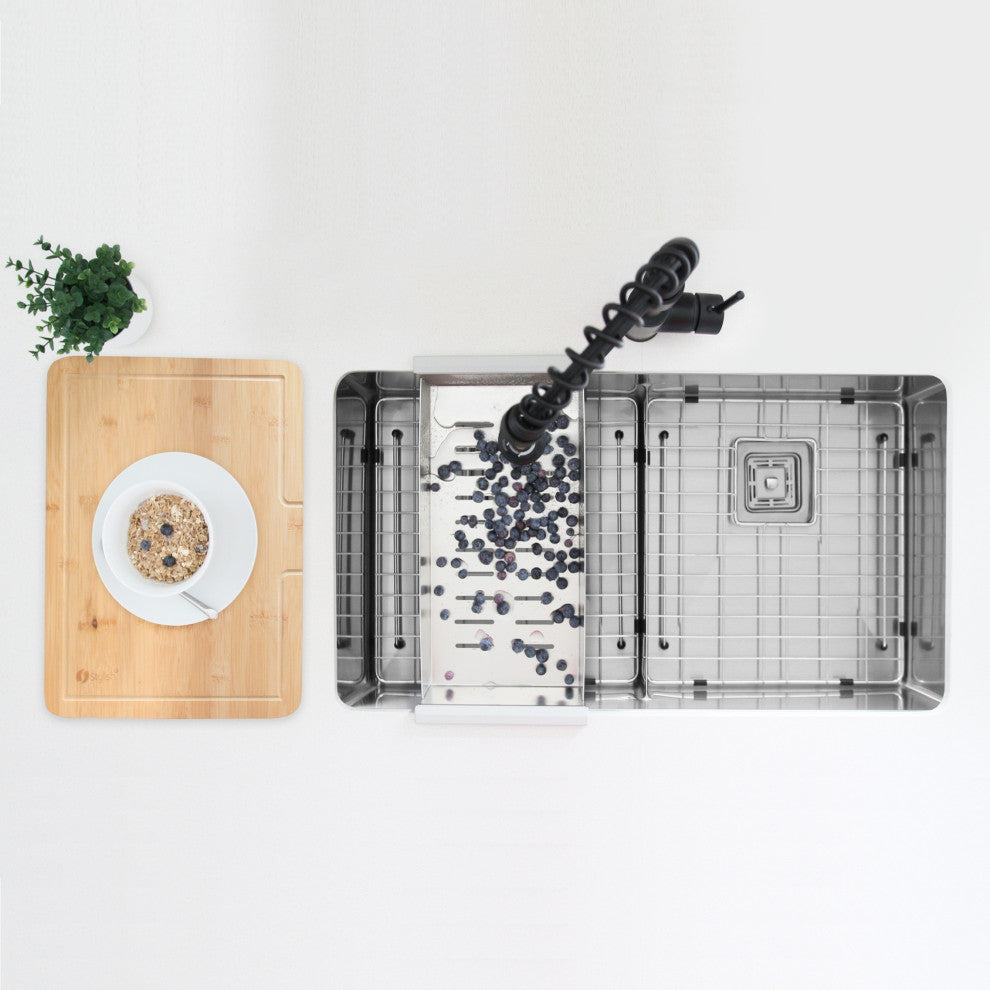 33"x18" Stainless Steel Double Basin Undermount Kitchen Sink