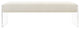 Pasargad Home Tribecca Acrylic and Velvet Bench, Ivory