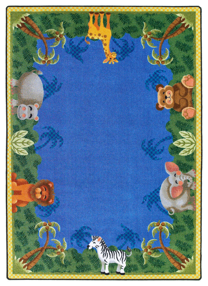 Kid Essentials Rug, Jungle Friends, 5'4"x7'8"