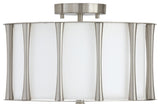 Capital Lighting 244631 Bodie 3 Light 15"W Semi-Flush Drum - Brushed Nickel