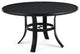 Slat Top 42" Round Chat Table, Night