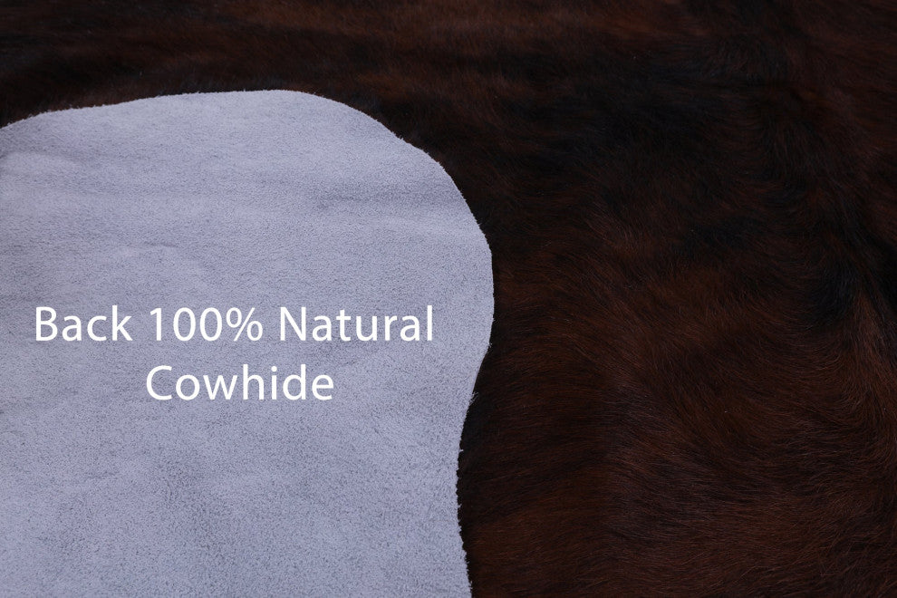 6' 5" X 5' 5" Natural Cowhide Rug C1802