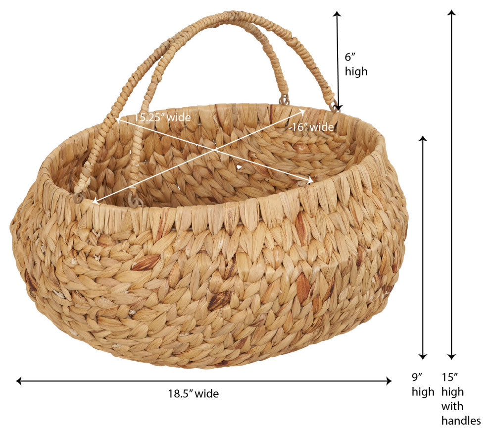 Round Woven Basket With Handles