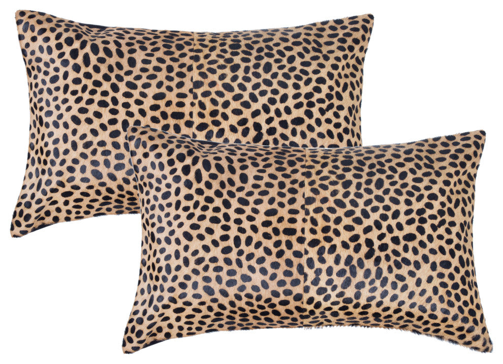 Natural Home Decor Torino Togo Cowhide Pillow, 2-Piece