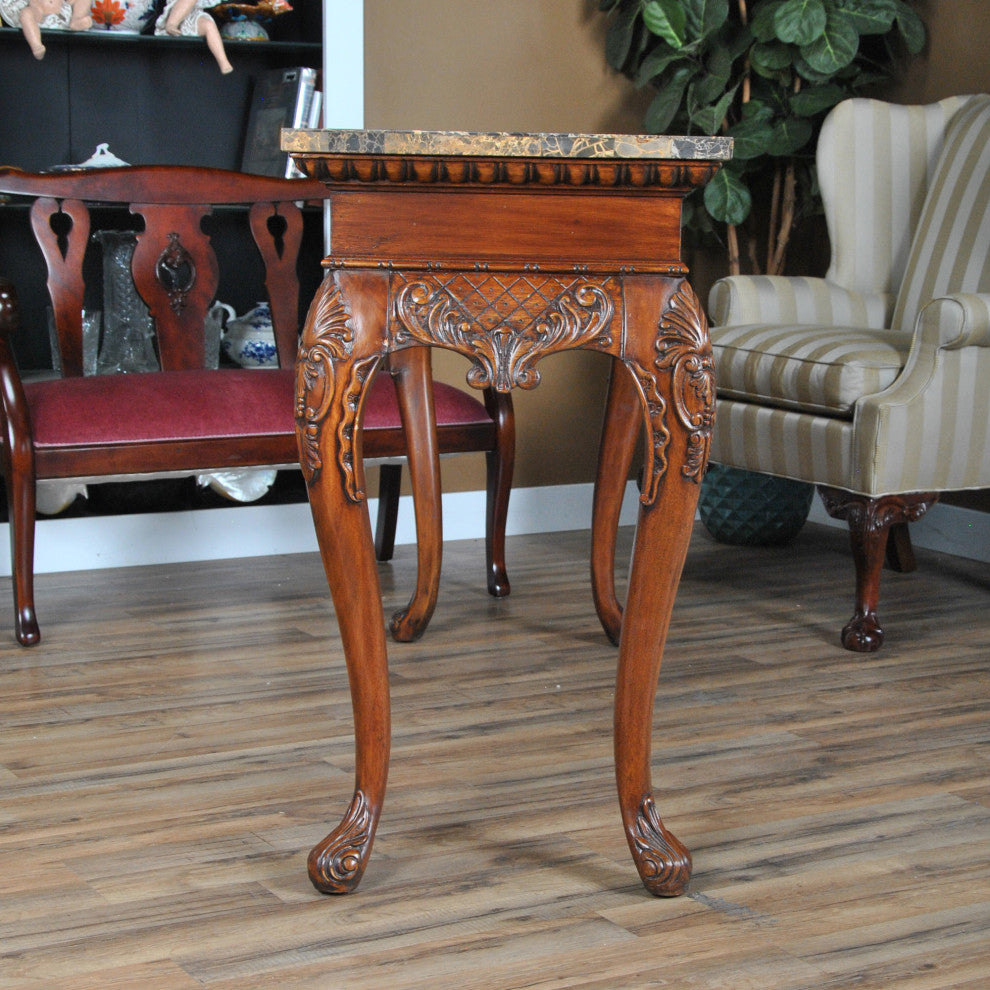 NVIN0241 Large Faux Marble Top Console