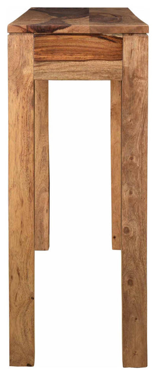 Rustic Modern Solid Wood Console/Desk, Dark Sheesham