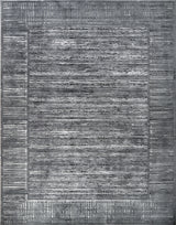 High-Low Savannah Gray/Black Rug, Gray, 5'x7'10"
