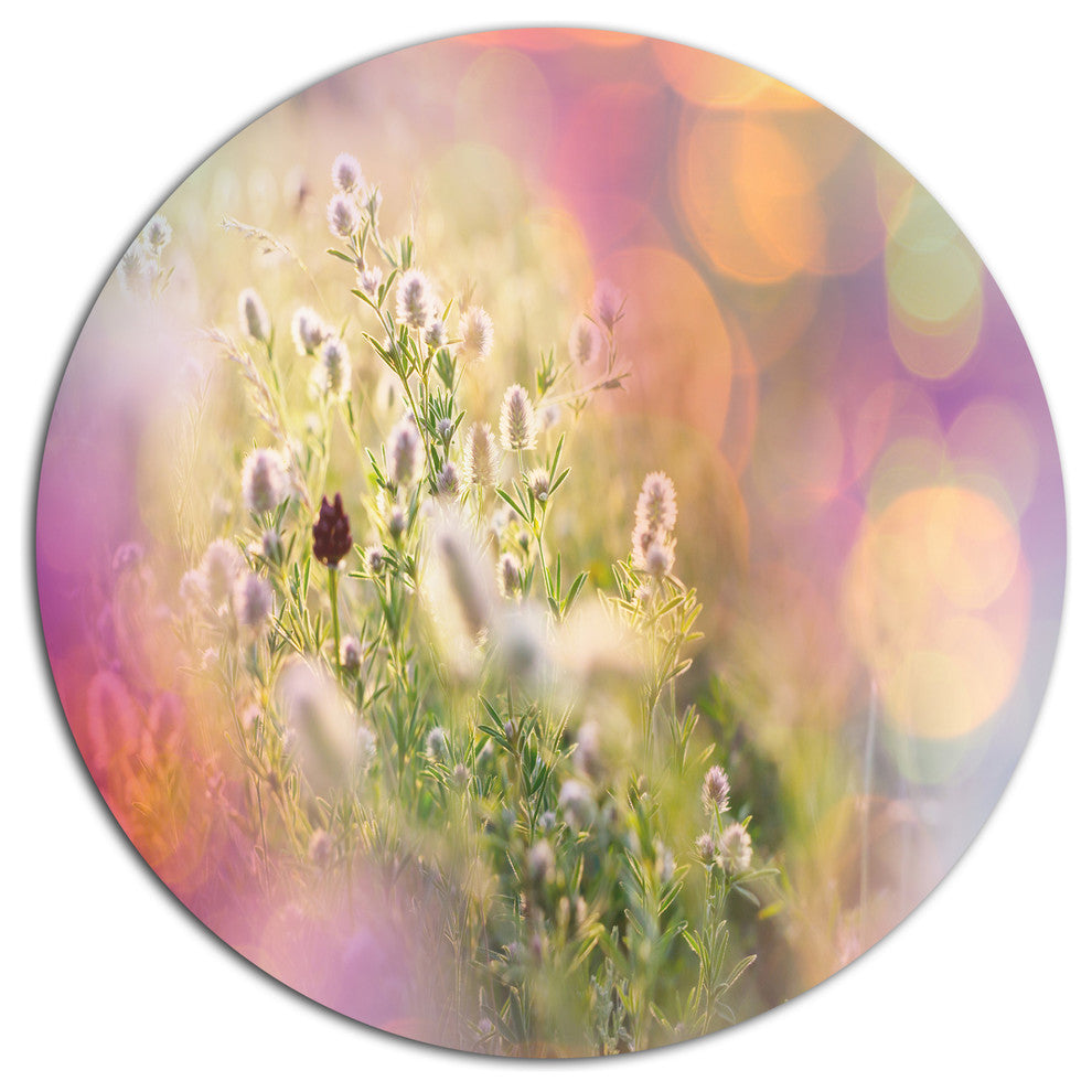 Cute Little Summer Flowers, Flower Disc Metal Artwork, 36"