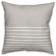 Sketched Gray Stripes 18x18 Spun Poly Pillow