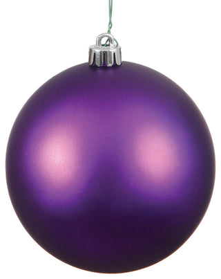 3" Plum Matte Ball Uv Drilled 12/Bag