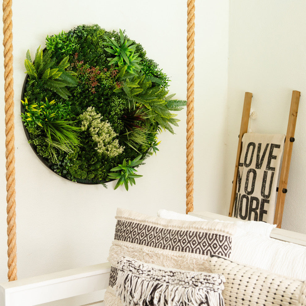 38in. UV Resistant Amazon Rainforest Artificial Living Wall Art Panel