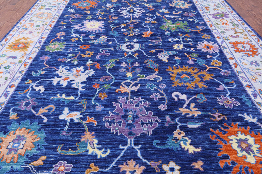 Turkish Oushak Hand Knotted Wool Rug 10' 4" X 14' 1" - Q13557