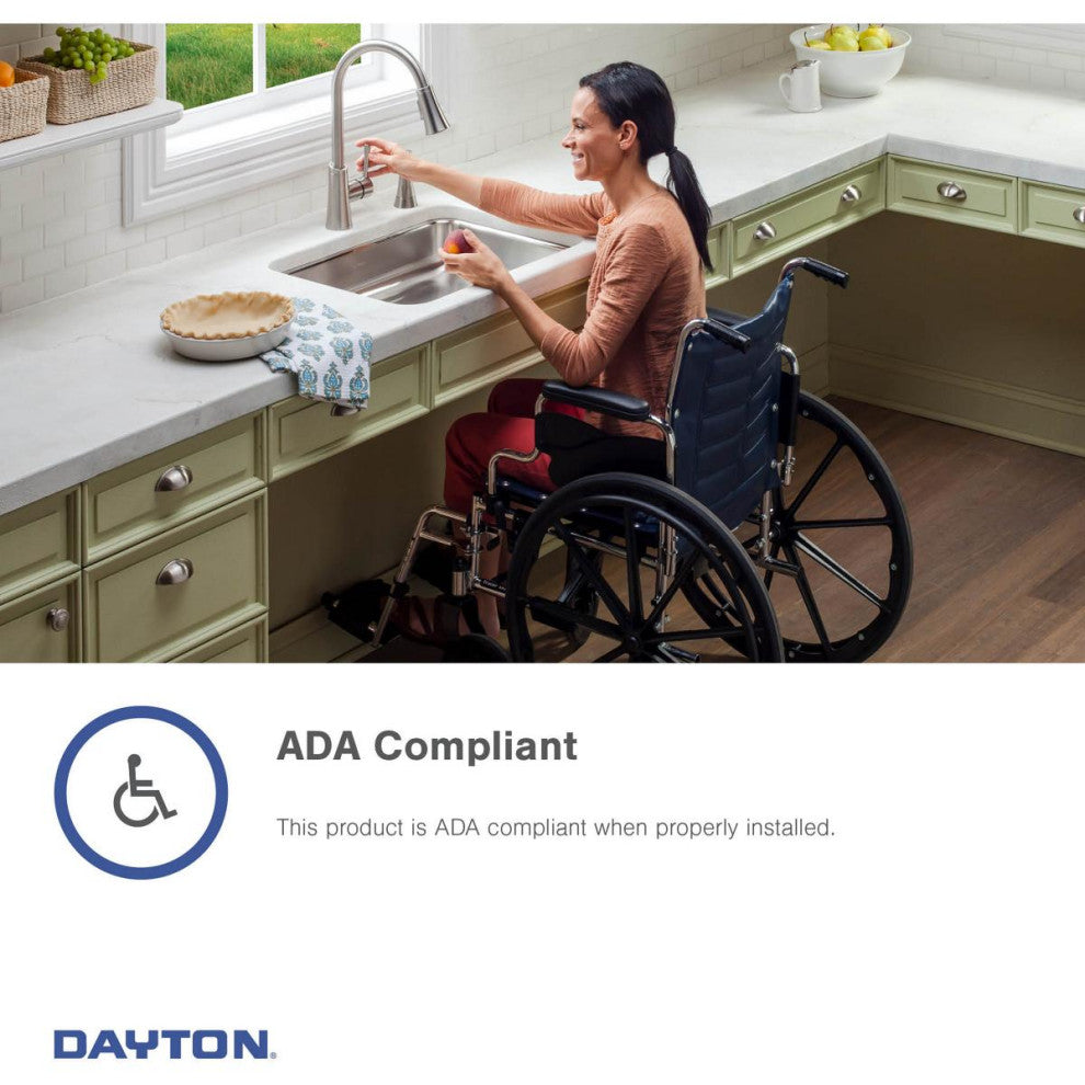 DSEP1515C Dayton Stainless Steel 15" x 15" x 6", Drop-in Bar Sink + Faucet Kit