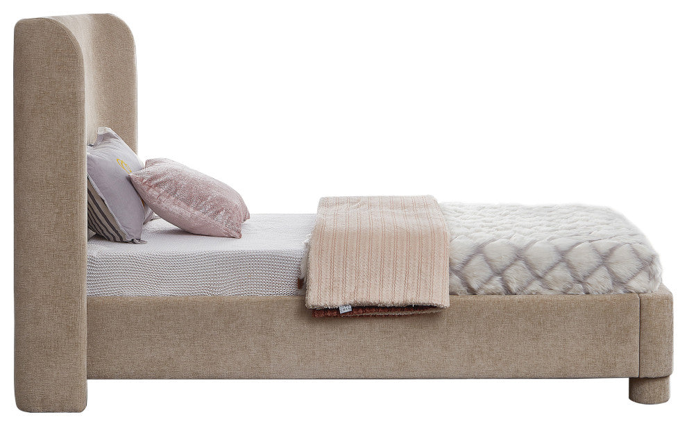 Penny Bed, Beige, Twin, Chenille Fabric