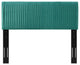 Tufted Headboard, Twin Size, Velvet, Teal Blue, Modern Contemporary, Bedroom