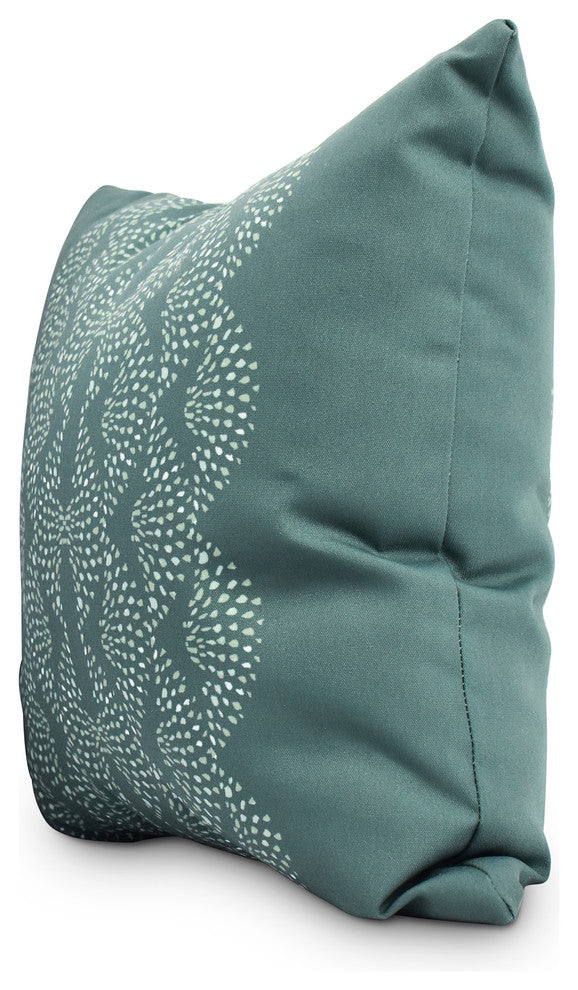 Dotted Focus 20" Green Geometric Print Decorative Throw Pillow