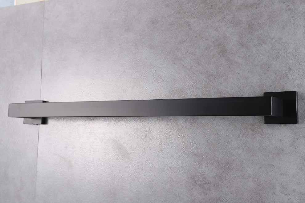 Bagno Lucido Stainless Steel 24" Towel Bar, Matte Black