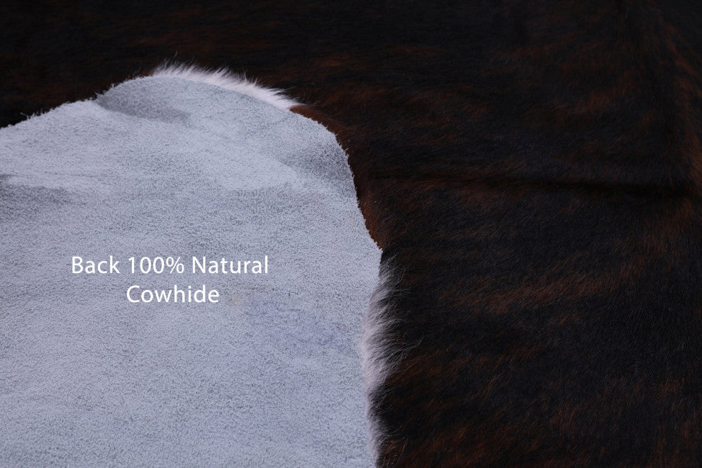 6' 8" X 5' 9" Brindle Natural Cowhide Rug C2223