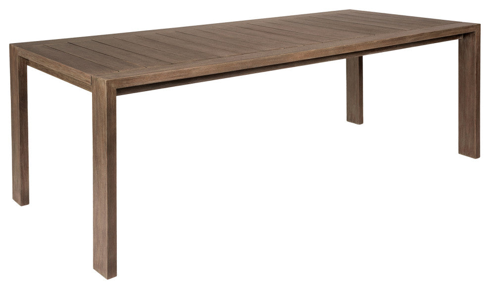 Relic Outdoor Dining Set Eucalyptus Wood Taupe Olefin Cushions, 5-Piece Set