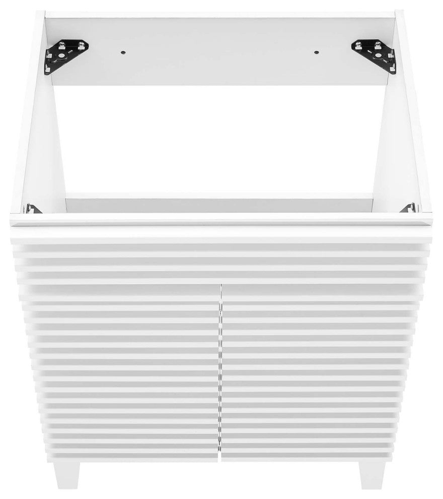 Render Bathroom Vanity Cabinet, Sink Basin Not Included, White