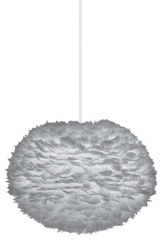 Eos Large Plug-In Pendant, White/Gray
