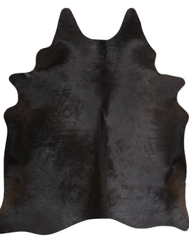 Pergamino Cowhide Rug, Black