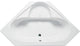Malibu Puka Triangle Soaking Bathtub 59x59x19 Biscuit