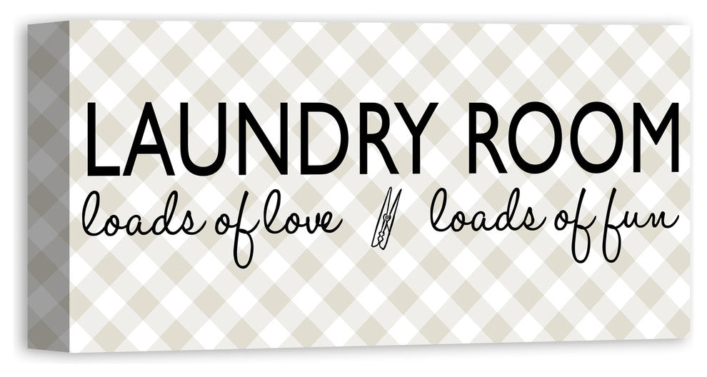 Laundry Room Canvas Wall Art, 10x20