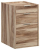 Sauder Bergen Circle Engineered Wood Mobile Pedestal in Kiln Acacia/Brown