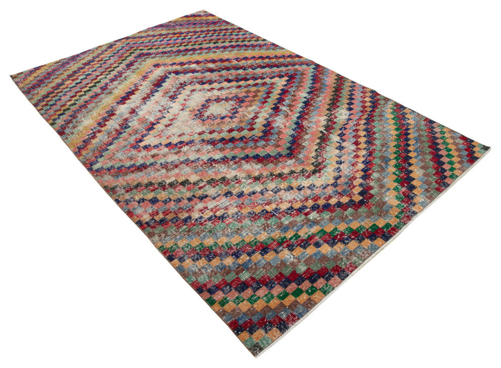 Rug N Carpet - Handwoven Oriental 5' 6'' x 8' 8'' Antique Vintage Rug