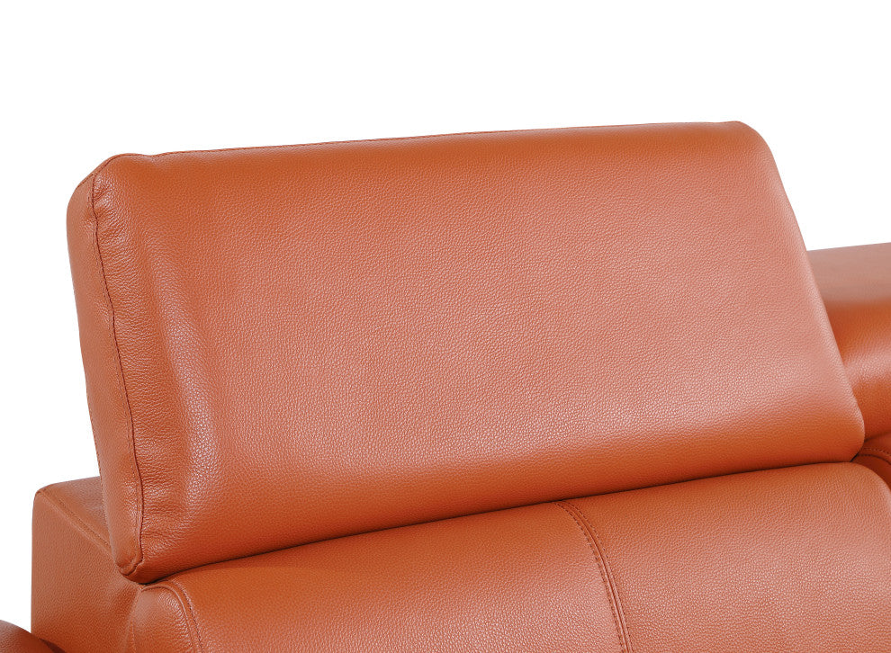 Antonio Italian Leather Power Reclining Arm Chair, Camel