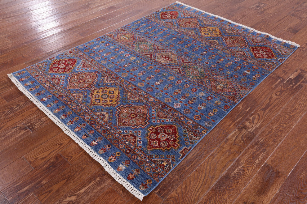 Handmade Khorjin Super Kazak Rug 4' 9" X 6' 6" Q10120