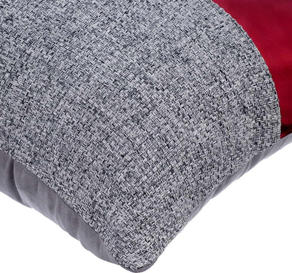 Metallic Red Western Throw Pillows Leather 20"x20", Red Light