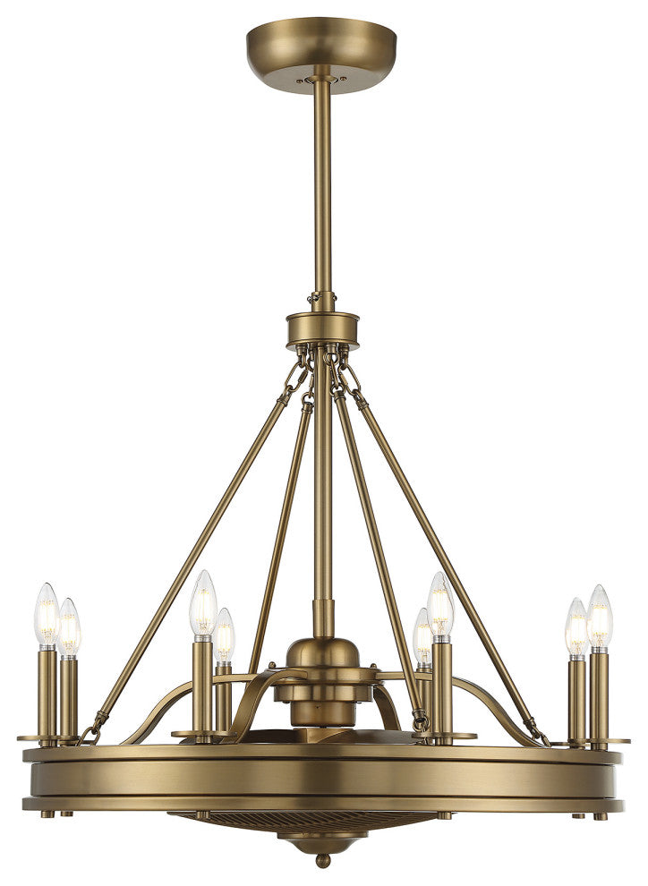 Savoy House 39-FD-124-322 LED Fan D Lier Warm Brass Finish