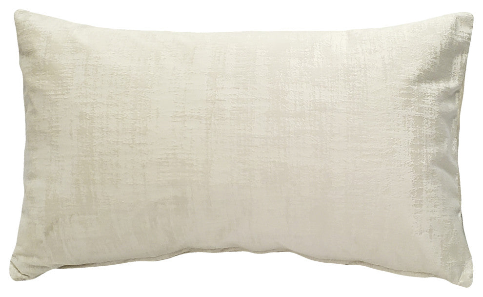 Alabaster Stucco Cream Throw Pillow 12x20, with Polyfill Insert
