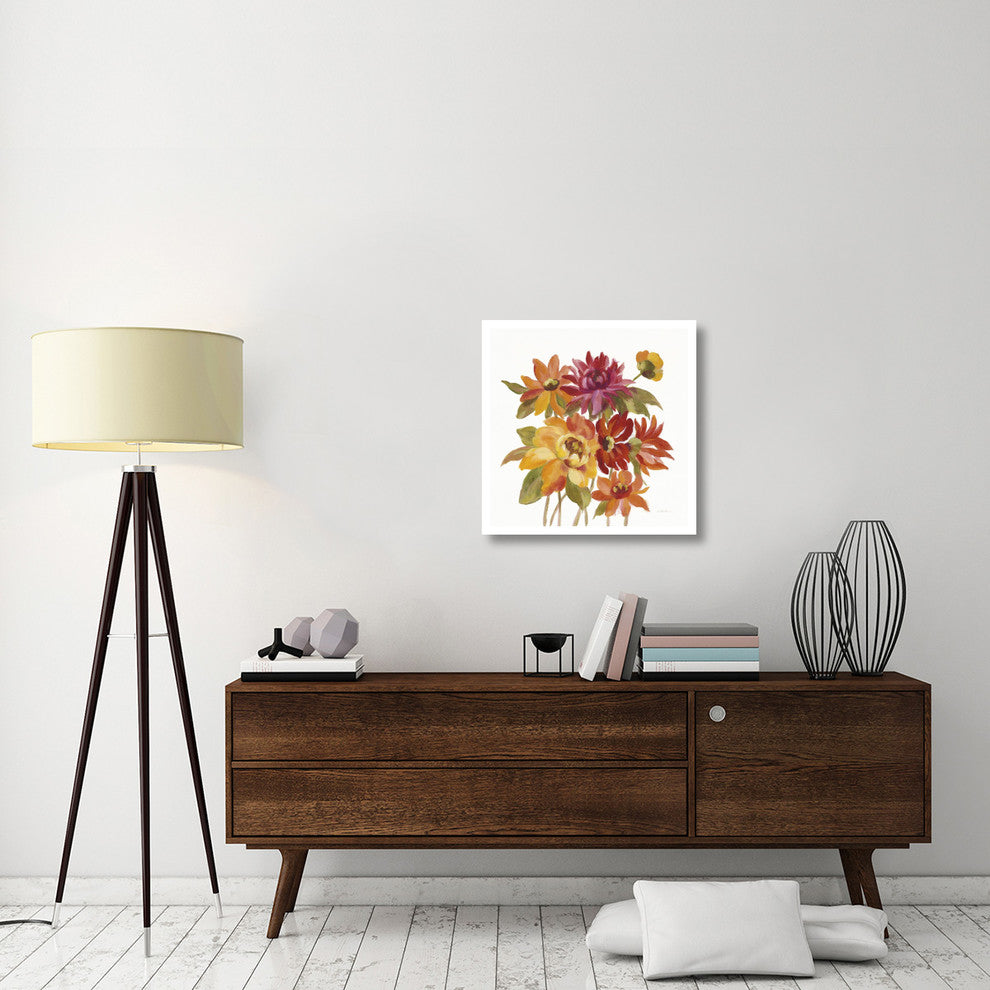 "English Garden I on White" Digital Paper Print by Silvia Vassileva, 26"x26"