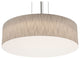 Anton 24" Medium Base Pendant, Satin Nickel Finish, Jute Shade